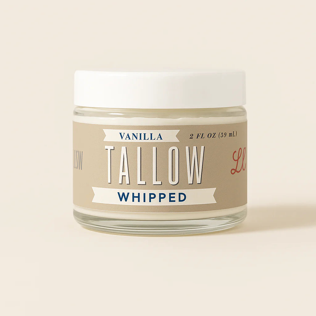 Vanilla Whipped Tallow Moisturizer- Premium Grass-Fed Beef Tallow Skincare